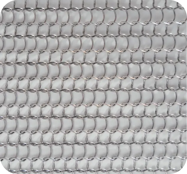 Close-up of knitted mesh structure