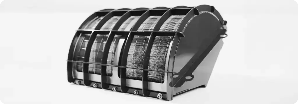 Knitted wire mesh functional component in an explosion protection application